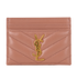 Saint Laurent Cassandra Cardholder, &pound;175, Accessories, Pink, Leather, Front view